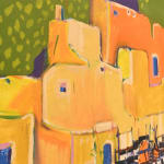 pueblo painting by Fritz Scholder