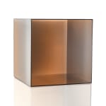 glass cube by Larry Bell