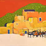 pueblo painting by Fritz Scholder