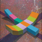 Ronald Davis, Cone, Block, and Sphere, 2021
