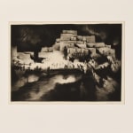 Pueblo etching by Gene Kloss