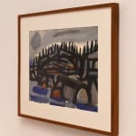 Leo Garel, Winter Landscape with Yellow Sun (#7256)