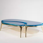 Valentin Loellmann, Brass and Oak Lounge Chair, 2019