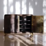 Valentin Loellmann, Brass and Oak Lounge Chair, 2019