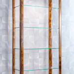 John Widdicomb, Illuminated Walnut Wood Display Shelving Etagere, 1970s