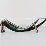 Italo Valenti, Bronze elephant tusk table, 1975