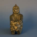 Abraham Nastapoka, Inuk with Fox / Inuk avec renard, ca. 1955