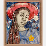 Salifou Lindou painting. Cameroonian Artist. Contemporary African art in Paris. AFIKARIS Gallery Paris. Mixed media on canvas. Figurative portraits. Duality of human beings. Observation of society. Cercle Kapsiki.