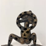 Hervé Yamguen sculpture. Bronze. Historical Cameroonian artist. Abstract figurative. AFIKARIS Gallery. Contemporary African Art in Paris. Cercle Kapsiki.