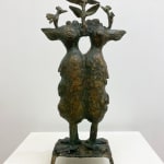 Hervé Yamguen sculpture. Bronze. Historical Cameroonian artist. Abstract figurative. AFIKARIS Gallery. Contemporary African Art in Paris. Cercle Kapsiki.