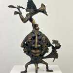Hervé Yamguen sculpture. Bronze. Historical Cameroonian artist. Abstract figurative. AFIKARIS Gallery. Contemporary African Art in Paris. Cercle Kapsiki.