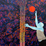Boluwatife Oyediran. Painter. Contemporary African art. Contemporary figurative painting. Black identity. Black figures portraits. Nigerian artist. American culture. Higher Goals (After Hammons). Negative process.