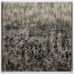Mouhcine Rahaoui painting. Moroccan Artist. Contemporary African art in Paris. AFIKARIS PARIS. Mixed media (charcoal, wax, glue, plastic, wax, resin) on canvas. Installations. Ready-made. 1-54 London. Art genève 2024