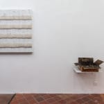 View of Mouhcine Rahaoui's solo exhibition at AFIKARIS Gallery. Focus on "Cimetière des anges" and "Fortune"
