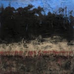 Mouhcine Rahaoui painting. Moroccan Artist. Contemporary African art in Paris. AFIKARIS PARIS. Mixed media (charcoal, wax, glue, plastic, wax, resin) on canvas. Installations. Ready-made. 1-54 London. Art genève 2024