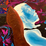Boluwatife Oyediran. Painter. Contemporary African art. Contemporary figurative painting. Black identity. Black figures portraits. Nigerian artist. Negative process. Oil and Acrylic on canvas.