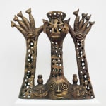 Hervé Yamguen sculpture. Bronze. Historical Cameroonian artist. Abstract figurative. AFIKARIS Gallery. Contemporary African Art in Paris. Cercle Kapsiki.