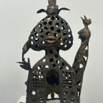 Hervé Yamguen sculpture. Bronze. Historical Cameroonian artist. Abstract figurative. AFIKARIS Gallery. Contemporary African Art in Paris. Cercle Kapsiki.