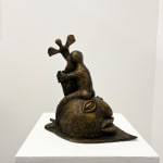 Hervé Yamguen sculpture. Bronze. Historical Cameroonian artist. Abstract figurative. AFIKARIS Gallery. Contemporary African Art in Paris. Cercle Kapsiki.