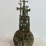 Hervé Yamguen sculpture. Bronze. Historical Cameroonian artist. AFIKARIS Gallery. Contemporary African Art in Paris. Cercle Kapsiki.