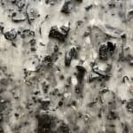 Mouhcine Rahaoui painting. Moroccan Artist. Contemporary African art in Paris. AFIKARIS PARIS. Mixed media (charcoal, wax, glue, plastic, wax, resin) on canvas. Installations. Ready-made.