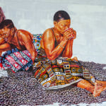 Artwork about cocoa by Jean David Nkot. AFIKARIS Gallery. Contemporary African art in Paris