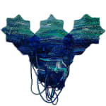 Fariba Boroufar. Iranian Artist. Contemporary African Art in Paris. AFIKARIS. Wool weaving. Acrylic Painting. Hybridity of techniques. Decaying beauty of these abandoned structures.