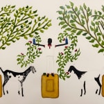 Saïdou Dicko - Between, 2025 - Watercolor painting on paper - Art Geneve