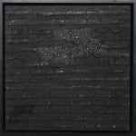 Mouhcine Rahaoui painting. Moroccan Artist. Contemporary African art in Paris. AFIKARIS PARIS. Mixed media (charcoal, wax, glue, plastic, wax, resin) on canvas. Installations. Ready-made. 1-54 London. Art genève 2024
