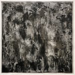 Mouhcine Rahaoui painting. Moroccan Artist. Contemporary African art in Paris. AFIKARIS PARIS. Mixed media (charcoal, wax, glue, plastic, wax, resin) on canvas. Installations. Ready-made. 1-54 London. Art genève 2024