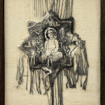 Fariba Boroufar. Iranian Artist. Contemporary African Art in Paris. AFIKARIS. Wool weaving. Acrylic Painting. Hybridity of techniques. Decaying beauty of these abandoned structures.
