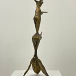 Hervé Yamguen sculpture. Bronze. Historical Cameroonian artist. AFIKARIS Gallery. Contemporary African Art in Paris. Cercle Kapsiki. Figurative animals.