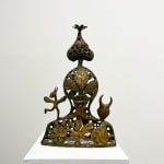 Hervé Yamguen sculpture. Bronze. Historical Cameroonian artist. Abstract figurative. AFIKARIS Gallery. Contemporary African Art in Paris. Cercle Kapsiki.