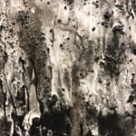 Mouhcine Rahaoui painting. Moroccan Artist. Contemporary African art in Paris. AFIKARIS PARIS. Mixed media (charcoal, wax, glue, plastic, wax, resin) on canvas. Installations. Ready-made.