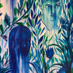 Omar Mahfoudi painting. Moroccan Artist. Contemporary art. Acrylic and ink on paper and canvas. Figurative. Abstraction. Cinematic paintings. Dreamy. Bold colours.