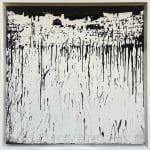 Mouhcine Rahaoui painting. Moroccan Artist. Contemporary African art in Paris. AFIKARIS PARIS. Mixed media (charcoal, wax, glue, plastic, wax, resin) on canvas. Installations. Ready-made. 1-54 London. Art genève 2024