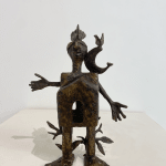 Hervé Yamguen sculpture. Bronze. Historical Cameroonian artist. AFIKARIS Gallery. Contemporary African Art in Paris. Cercle Kapsiki.
