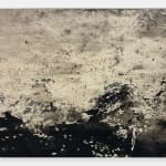 Sans titre by Nasreddine Bennacer. An abstract work on silk paper mounted on canvas.Nasreddine Bennacer. Algerian Artist. Contemporary African Art in Paris. AFIKARIS. Gouache on Japanese paper. Black and White. Between abstraction and figuration. Hybridity of techniques. Quest for identity. Art contemporain africain. Work balances abstraction and figuration, blending hybrid techniques in a quest for identity.