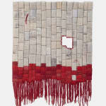 Ange Dakouo. Malian Artist. Contemporary African Art in Paris. AFIKARIS. Wall tapestries. Traditional artisanal techniques. Contemporary conceptual frameworks. Malian culture. Hybridity of techniques. Resilience. Global inequalities. Textile Artworks. Craftsmanship.