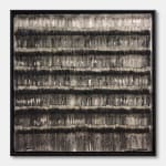 Mouhcine Rahaoui painting. Moroccan Artist. Contemporary African art in Paris. AFIKARIS PARIS. Mixed media (charcoal, wax, glue, plastic, wax, resin) on canvas. Installations. Ready-made. 1-54 London. Art genève 2024