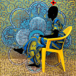 Saidou Dicko photograph. Burkinabè Artist. Contemporary African Art in Paris. AFIKARIS Gallery. Self-taught artist. Painted photography. Echoes to Peulh tradition. Figurative and poetic photography.