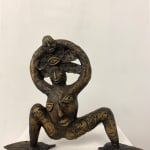 Hervé Yamguen sculpture. Bronze. Historical Cameroonian artist. Abstract figurative. AFIKARIS Gallery. Contemporary African Art in Paris. Cercle Kapsiki.