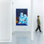 View of the painting Dami and Obasi by Nigerian painted Boluwatife Oyediran at AFIKARIS Gallery. Paris. African contemporary Art