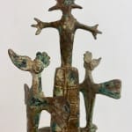 Hervé Yamguen sculpture. Bronze. Historical Cameroonian artist. AFIKARIS Gallery. Contemporary African Art in Paris. Cercle Kapsiki.