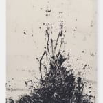 Nasreddine Bennacer. Algerian Artist. Contemporary African Art in Paris. AFIKARIS. Gouache on Japanese paper. Black and White. Between abstraction and figuration. Hybridity of techniques. Quest for identity. Art contemporain africain. Work balances abstraction and figuration, blending hybrid techniques in a quest for identity.