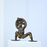 Hervé Yamguen sculpture. Bronze. Historical Cameroonian artist. Abstract figurative. AFIKARIS Gallery. Contemporary African Art in Paris. Cercle Kapsiki.