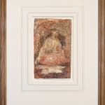 Annie French A Seated Lady surrounded by foliage reading a book