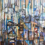Madonna Phillips, Water Falling Diptych - SOLD, 2018
