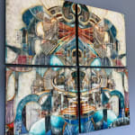 Madonna Phillips, Water Falling Diptych - SOLD, 2018