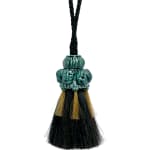 Camilla Bliss, Guardian Tassel (Petrol & Ocre), 2023
